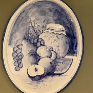 Hand painted wall plaque.